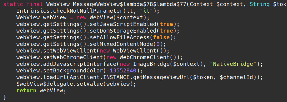 webview javascript bridge